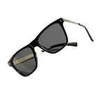 Lentes De Sol - One Ls Metal Polarizado Negro Plateado