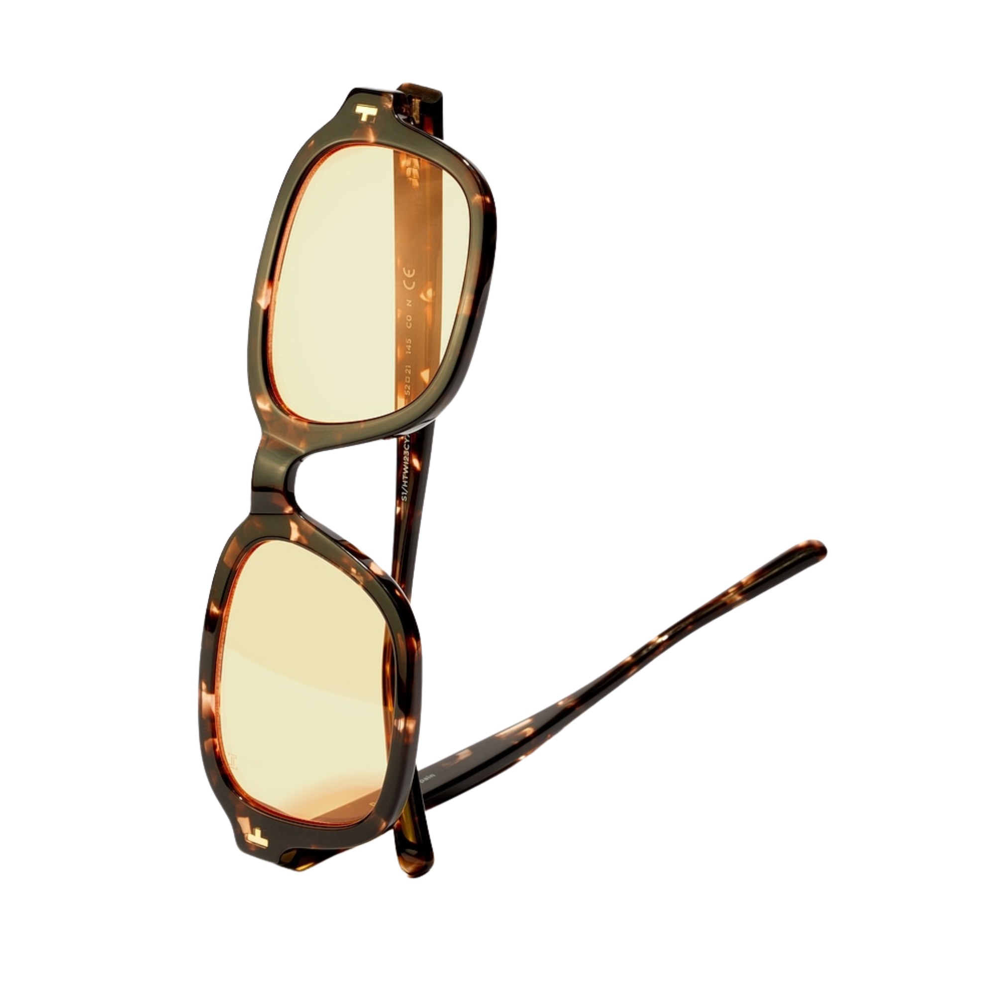 Lentes De Sol - Twist Beige Carey Amarillo