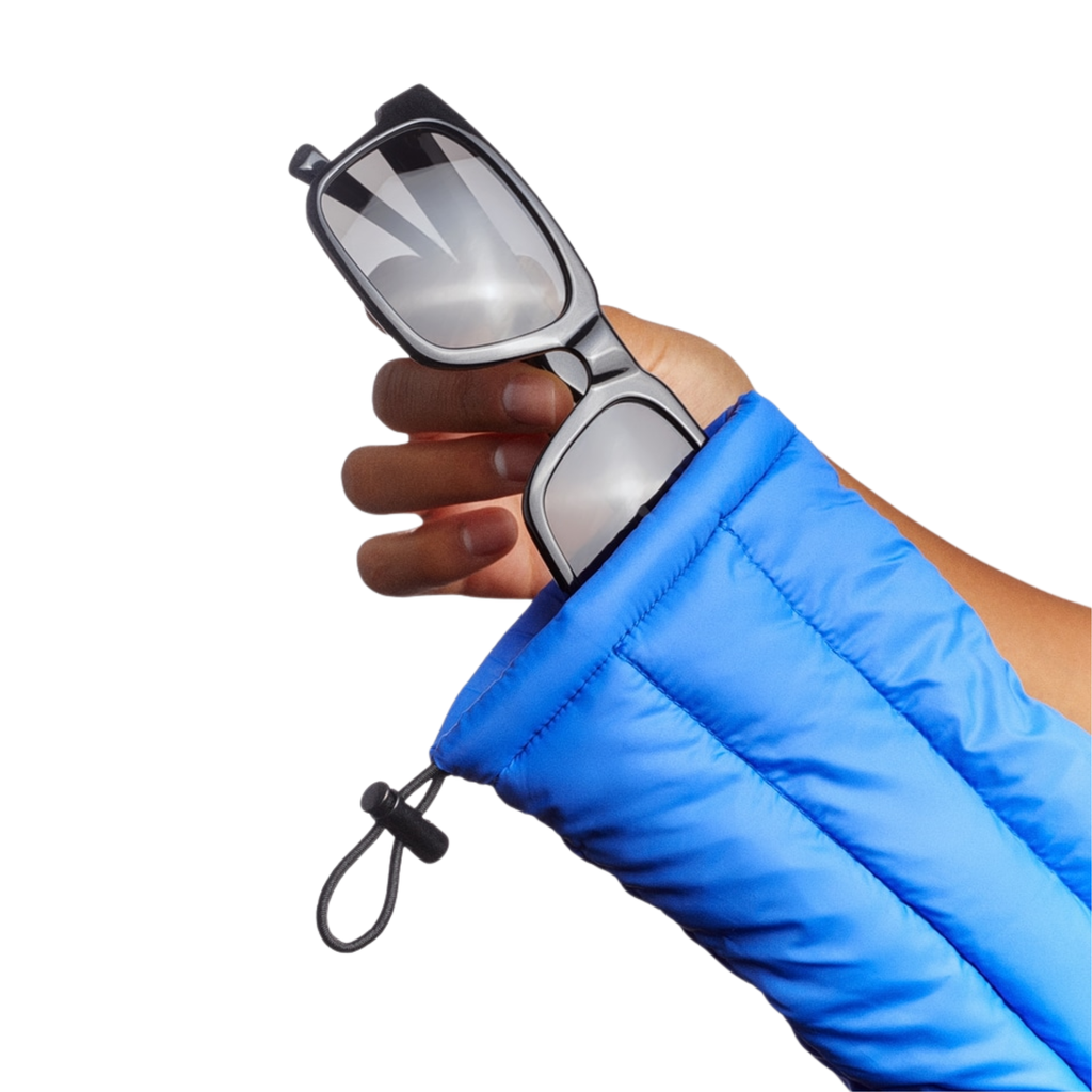 Estuche Lentes De Sol - Nylon Azul