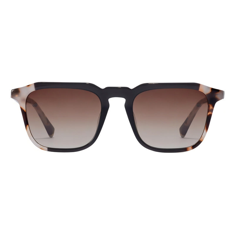 Anteojos De Sol Hawkers Lifestyle Eternity Diseño Leo Black Armazón Negro/habana Beige Y Lente Marrón