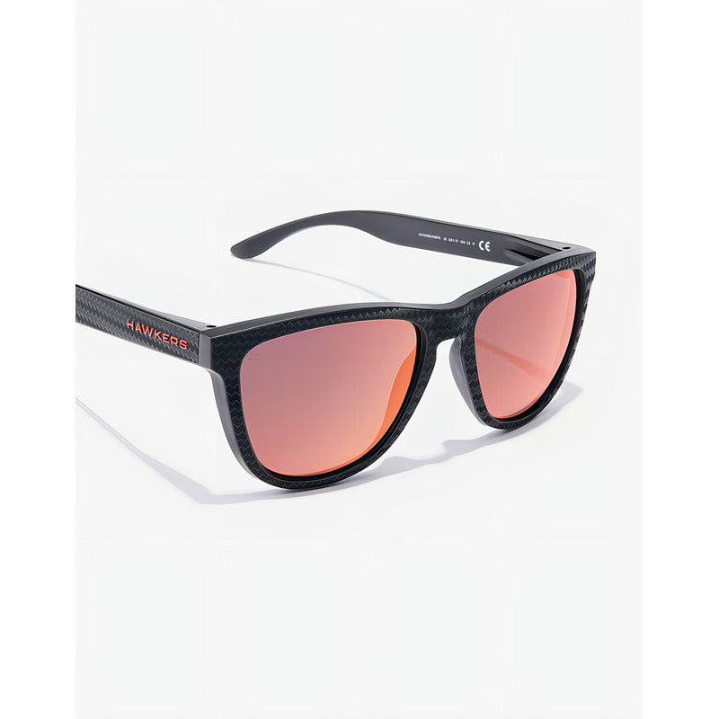 Lente De Sol Hawkers - Alex Rins - One Raw Carbon Fiber - Polarizado - Negro / Rojo
