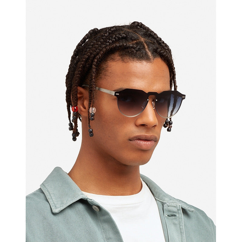 Anteojos De Sol Hawkers Lifestyle Warwick Venm Metal Diseño Twilight Armazón Plata Mate Y Lente Azul Oscuro