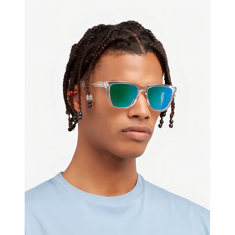 Lentes De Sol Hawkers One Raw Air Emerlad Polarizado Transparente Y Turquesa