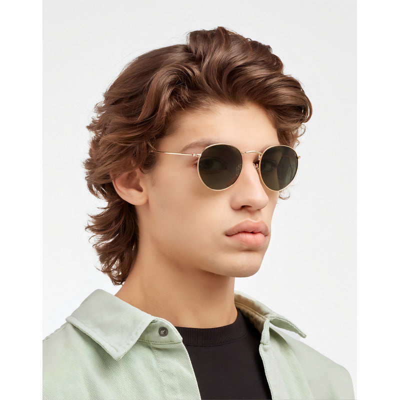 Lente De Sol Hawkers - Moma Midtown Unisex - Polarizadas Gold Green Verde Dorado