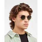 Lente De Sol Hawkers - Moma Midtown Unisex - Polarizadas Gold Green Verde Dorado