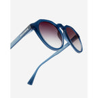 Gafas De Sol Polarizadas Hawkers Warwick Raw Hombre Y Mujer Lente Violeta Varilla Azul Armazón Azul Diseño Gradient