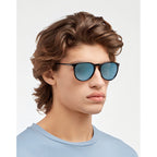 Lente De Sol - Hawkers - Ollie - Polarizado - Negro Chrome Azul