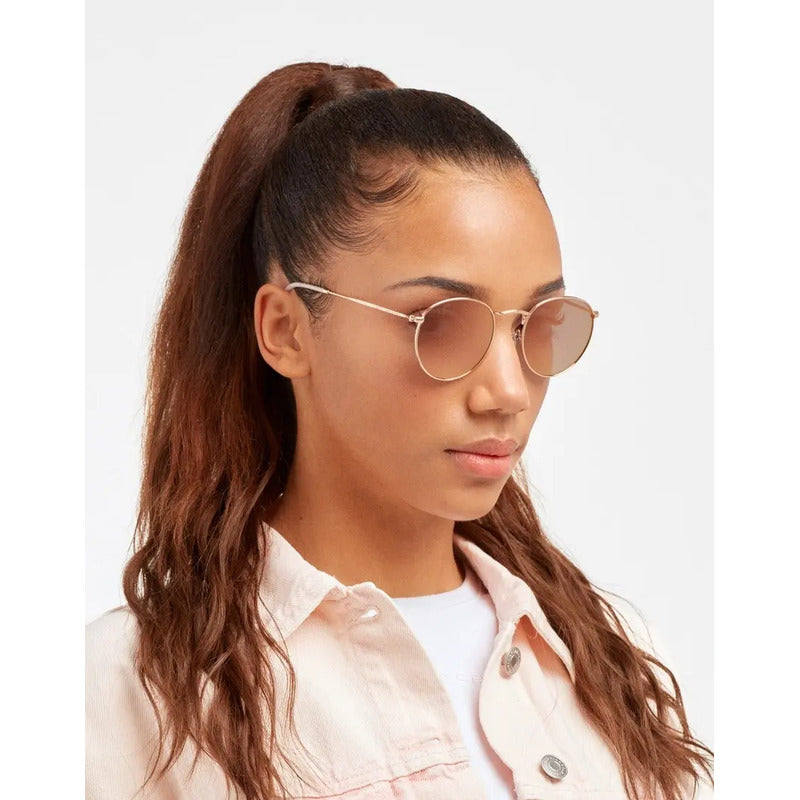Lentes Hawkers Moma Midtown Polarizados Rose Gold Pink Acero Diseño Midtown Polarized Rose Gold Pink Redondo Rosa Oro Rosa Blanco