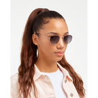 Gafas De Sol Hawkers Sixgon Hombre Y Mujer Elige Tu Color Lente Gris Oscuro Armazón Plateado