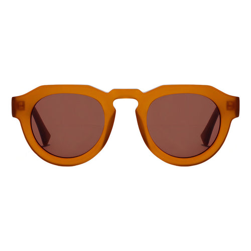 Anteojos De Sol Hawkers Warwick Uptown Diseño Mustard Brown Armazón Marrón Mostaza Transparente Y Lente Marrón