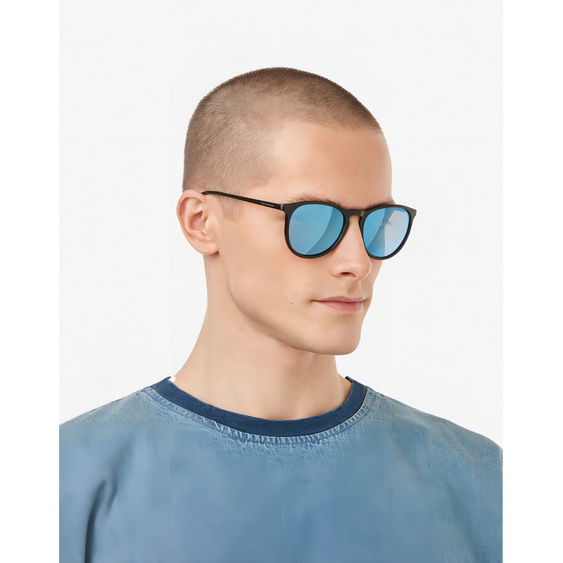 Lente De Sol - Hawkers - Ollie - Polarizado - Negro Chrome Azul