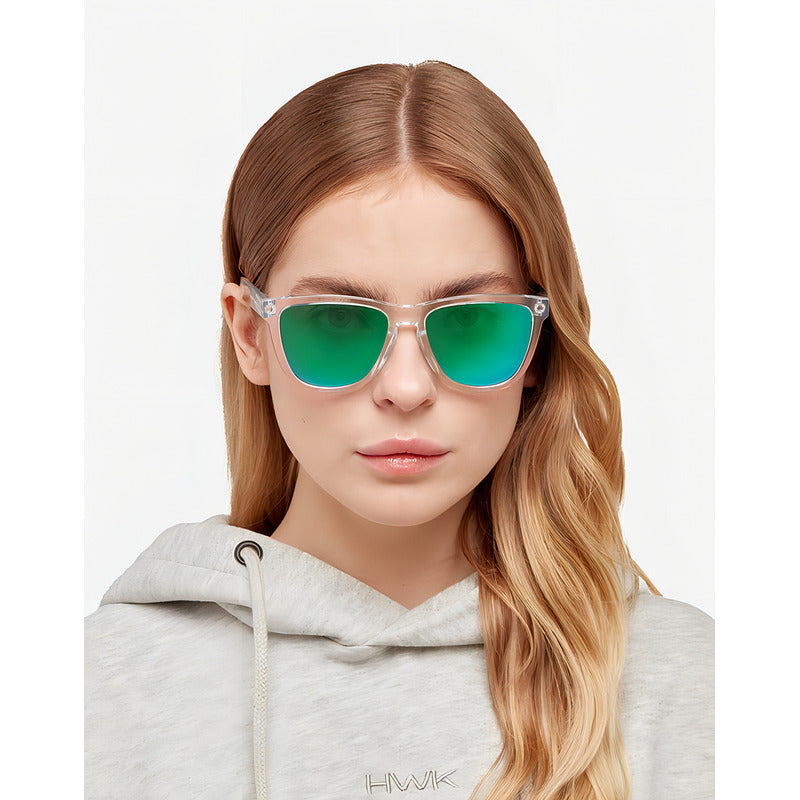 Lentes De Sol Hawkers One Raw Air Emerlad Polarizado Transparente Y Turquesa