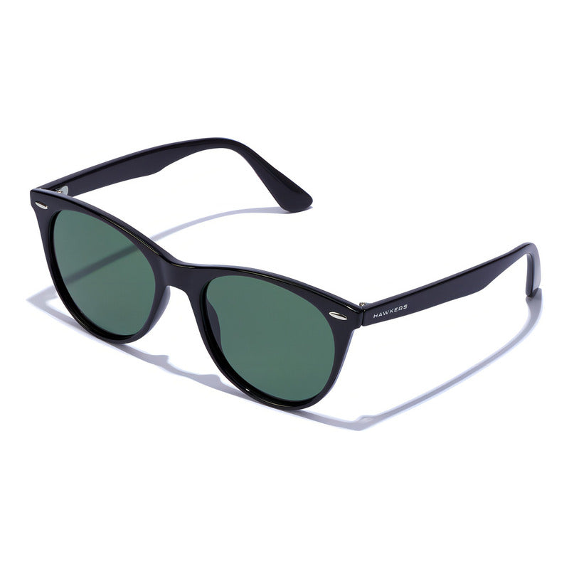 Lentes De Sol Hawkers Harlow Polarizado Para Hombre Y Mujer Color De La Varilla Negro Diseño Verde Polarizado