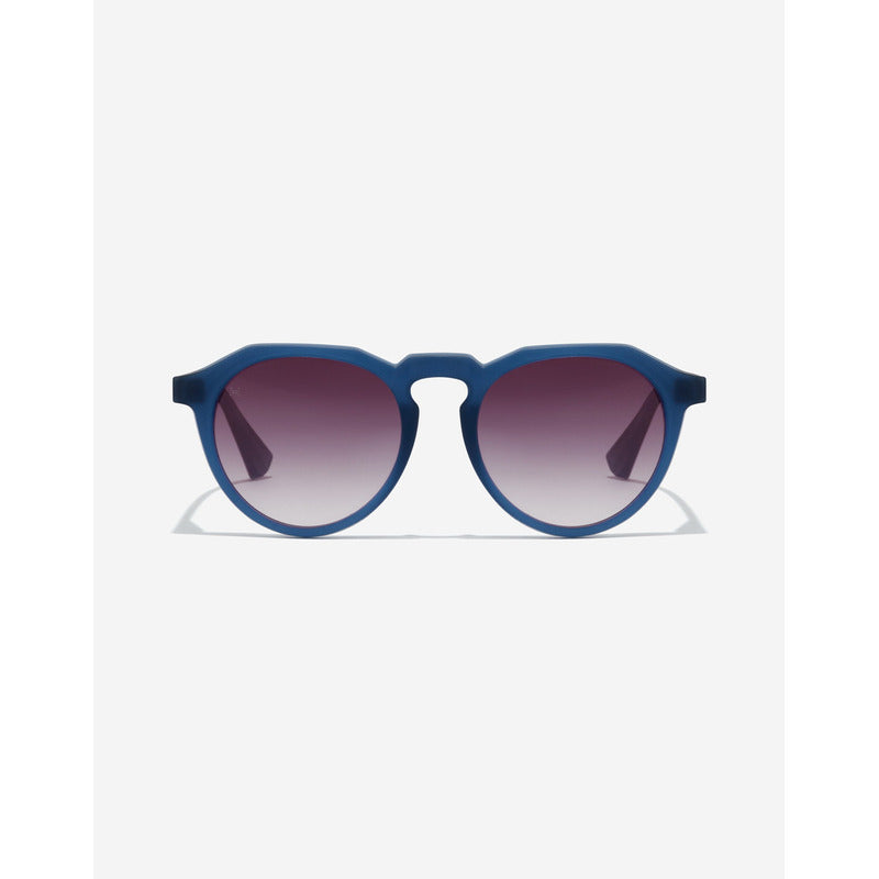 Gafas De Sol Polarizadas Hawkers Warwick Raw Hombre Y Mujer Lente Violeta Varilla Azul Armazón Azul Diseño Gradient