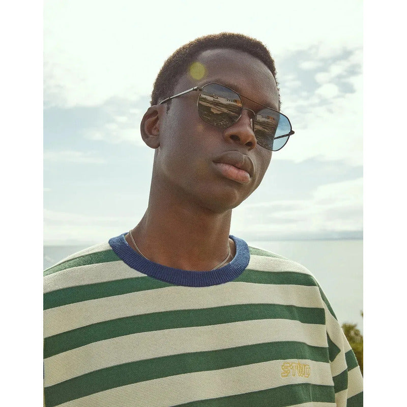 Lentes De Sol - Hawkers - Stride Gun Metal Azul Oscuro Negro