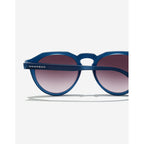 Gafas De Sol Polarizadas Hawkers Warwick Raw Hombre Y Mujer Lente Violeta Varilla Azul Armazón Azul Diseño Gradient