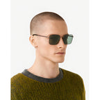 Gafas De Sol Hawkers Iris Polarized Gun Metal Alligator Lente Verde Varilla Gris Armazón Gris Diseño Mirror Espejo