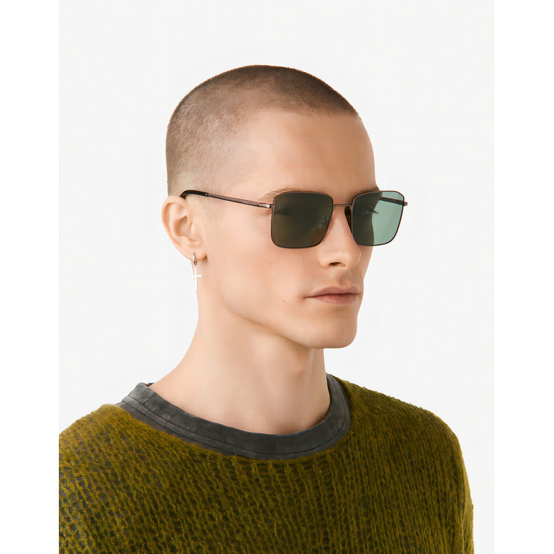 Gafas De Sol Hawkers Iris Polarized Gun Metal Alligator Lente Verde Varilla Gris Armazón Gris Diseño Mirror Espejo