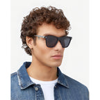 Lentes De Sol - One Ls Metal Polarizado Negro Plateado