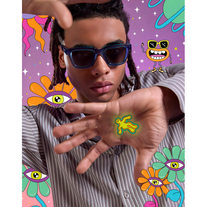 Lentes De Sol - One Uptown Casetify Azul Negro