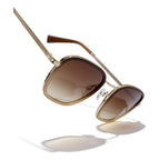 Anteojos De Sol Hawkers Lifestyle Chain Talle Adulto Armazón Marrón/dorado Y Lente Marrón