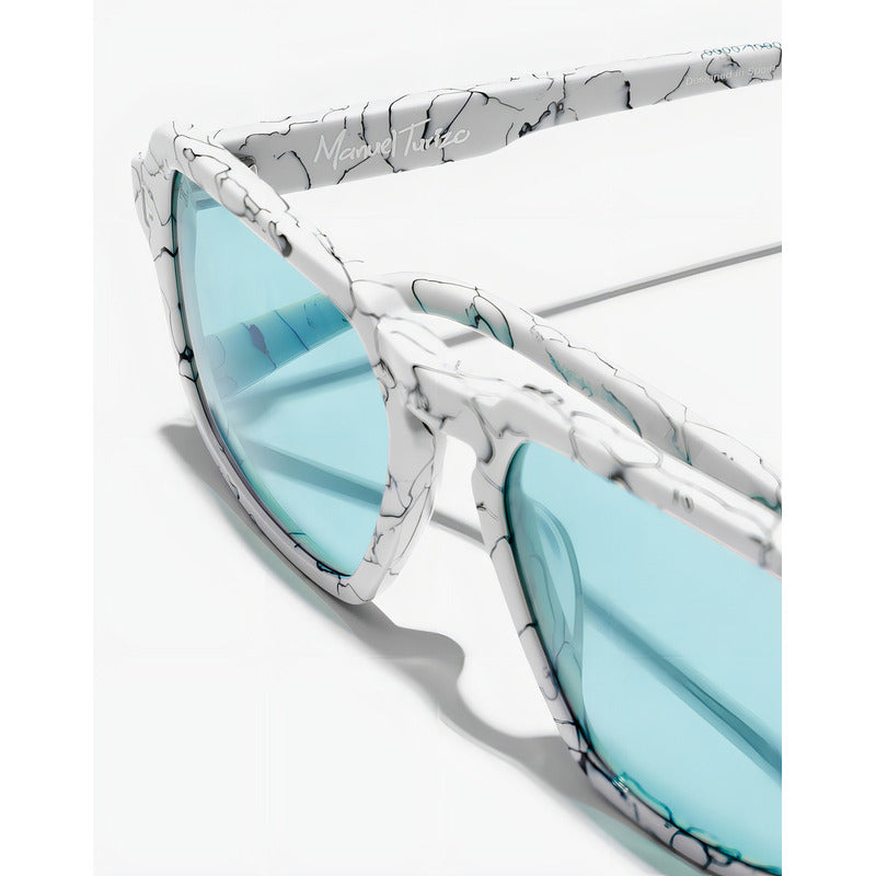 Lente De Sol Hawkers - Manuel Turizo - Limited Lash - Hombre Y Mujer - Blanco/celeste