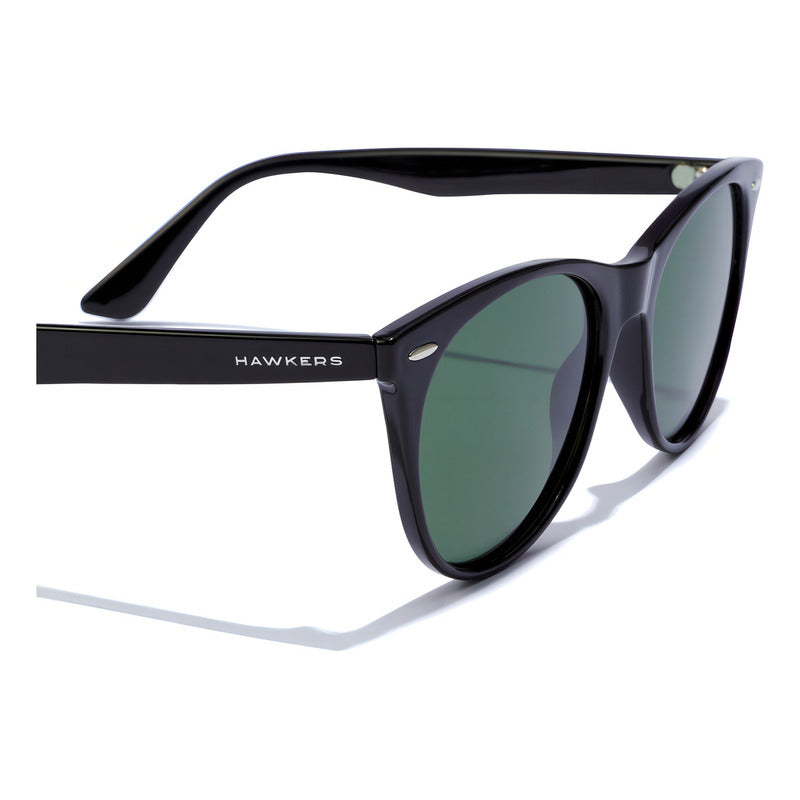Lentes De Sol Hawkers Harlow Polarizado Para Hombre Y Mujer Color De La Varilla Negro Diseño Verde Polarizado