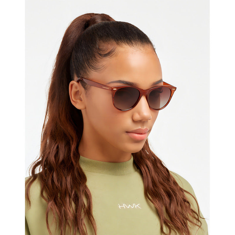 Lentes De Sol Hawkers Harlow Polarizado Para Hombre Y Mujer Color De La Varilla Marrón Diseño Marrón Polarizado