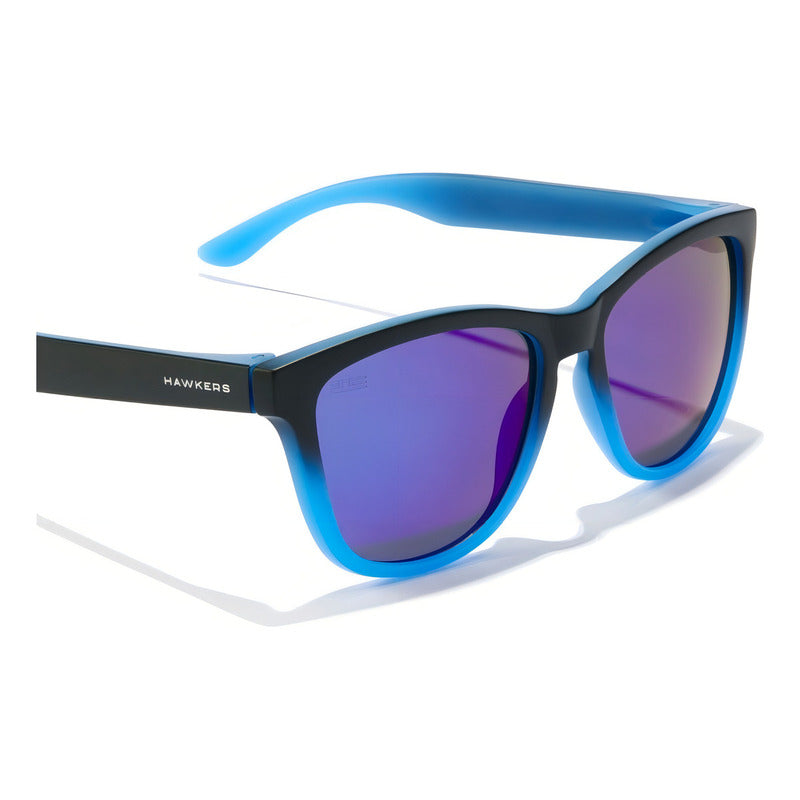 Lentes De Sol Hawkers One Polarizados Mirror Sky Bicolor Negro Y Azul