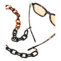 Cadena Eslabones Lentes de Sol - Carey Negro Marrón