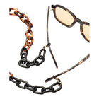 Cadena Eslabones Lentes de Sol - Carey Negro Marrón