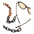 Cadena Eslabones Lentes de Sol - Carey Negro Marrón