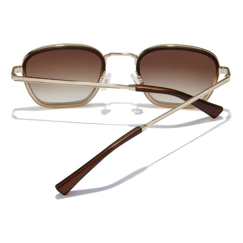 Anteojos De Sol Hawkers Lifestyle Chain Talle Adulto Armazón Marrón/dorado Y Lente Marrón