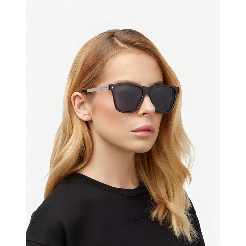 Lentes De Sol - One Ls Metal Polarizado Negro Plateado
