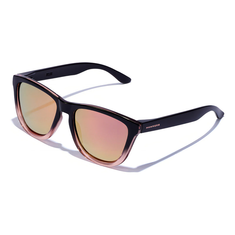 Gafas De Sol Hawkers Polarizadas Unisex One Colt Color De La Lente Negro Color De La Varilla Negro Color Del Armazón Rosa Diseño Mirror