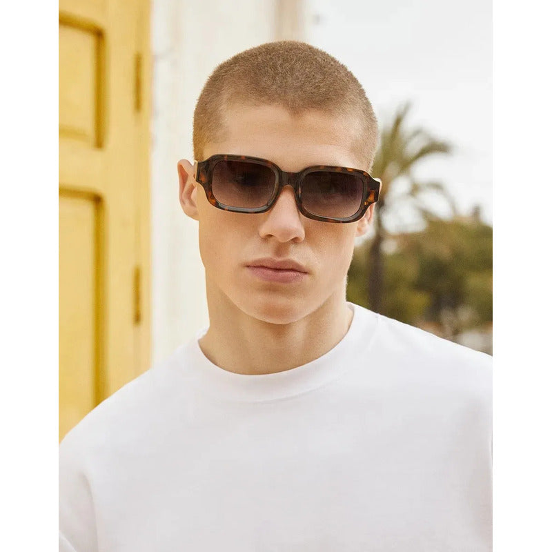 Lentes De Sol - Hawkers - Azure - Carey Iron Estilo Retro Negro
