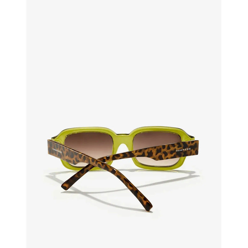 Lentes De Sol - Hawkers - Azure - Green Earth Estilo Retro Verde Musgo Marrón Claro Carey