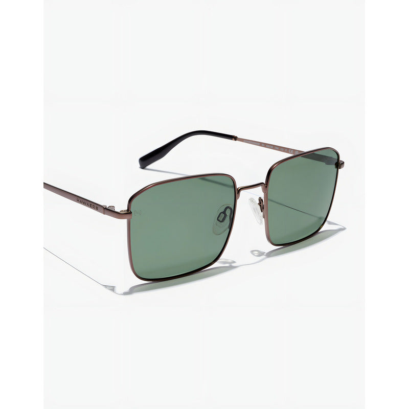 Gafas De Sol Hawkers Iris Polarized Gun Metal Alligator Lente Verde Varilla Gris Armazón Gris Diseño Mirror Espejo