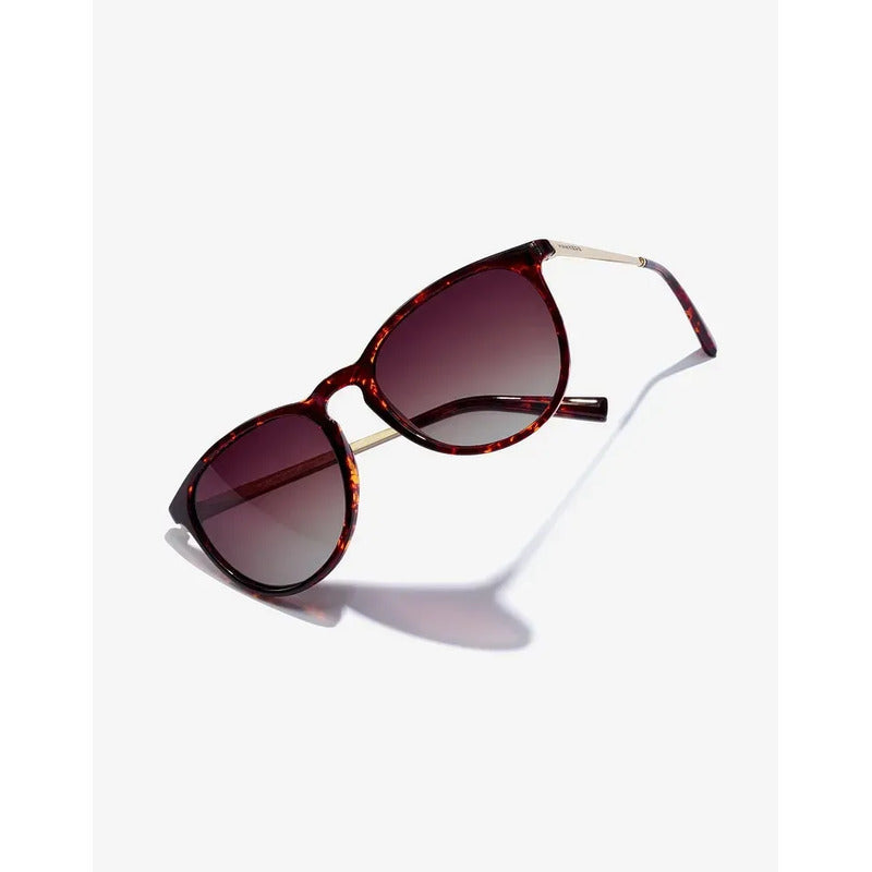 Lentes De Sol - Hawkers - Ollie Polarizado Carey Marrón Marrón Claro Dorado