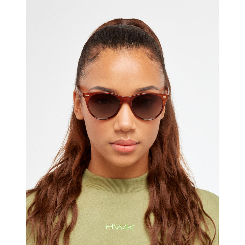Lentes De Sol Hawkers Harlow Polarizado Para Hombre Y Mujer Color De La Varilla Marrón Diseño Marrón Polarizado