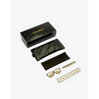 Lentes De Sol Hawkers - Paula Echevarría - Rubin - Negro Y Dorado Espejo