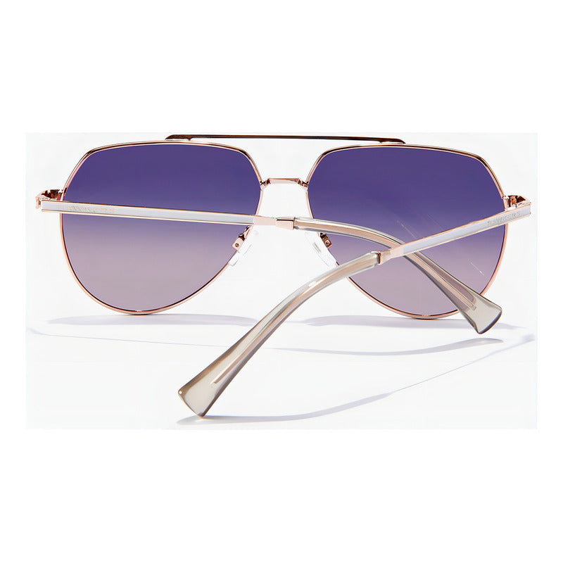 Gafas De Sol Polarizadas Hawkers Shadow Hombre Y Mujer Lente Azul Varilla Rosa Dorado Armazón Rosa Dorado Diseño Mirror