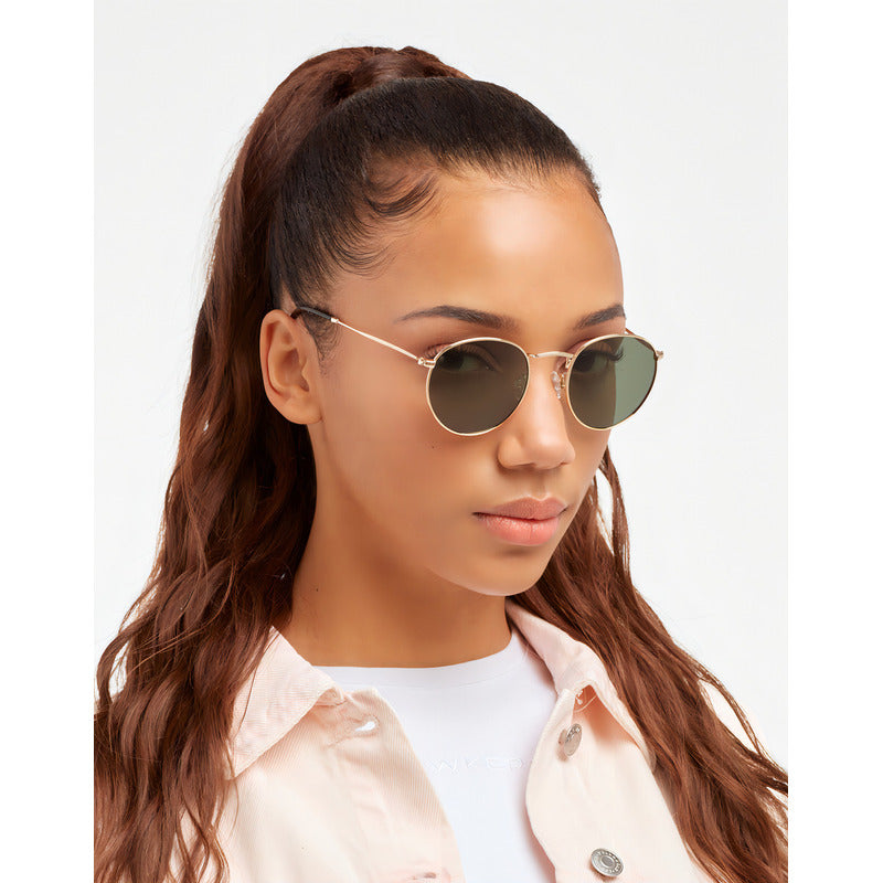 Lente De Sol Hawkers - Moma Midtown Unisex - Polarizadas Gold Green Verde Dorado