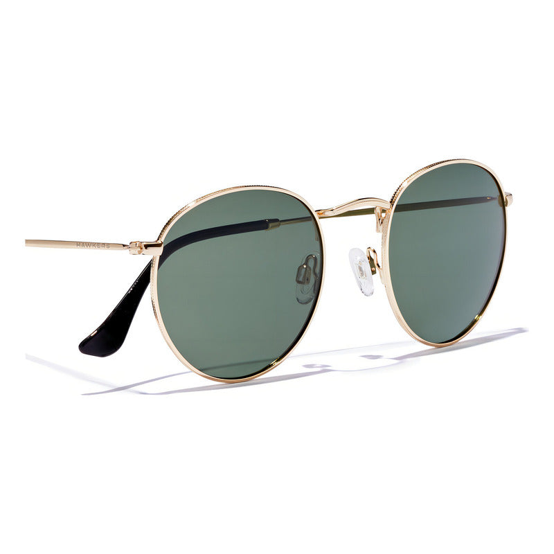 Lente De Sol Hawkers - Moma Midtown Unisex - Polarizadas Gold Green Verde Dorado