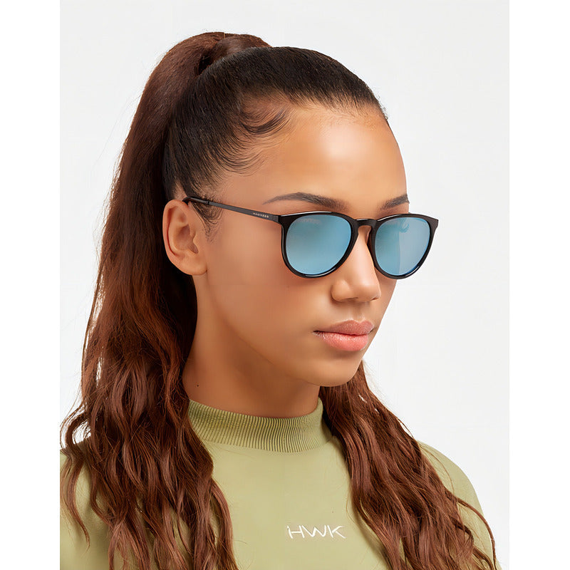 Lente De Sol - Hawkers - Ollie - Polarizado - Negro Chrome Azul
