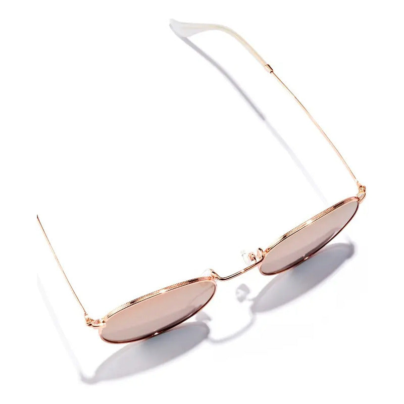 Lentes Hawkers Moma Midtown Polarizados Rose Gold Pink Acero Diseño Midtown Polarized Rose Gold Pink Redondo Rosa Oro Rosa Blanco
