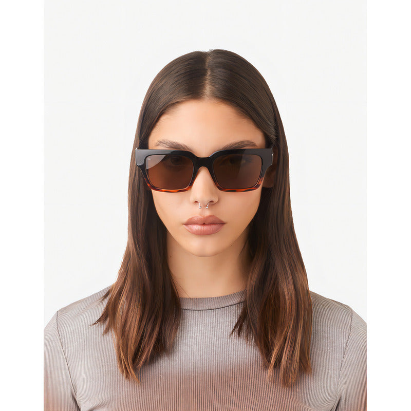 Lentes De Sol Hawkers Mate Carey Olive Eco Negro/carey/marrón