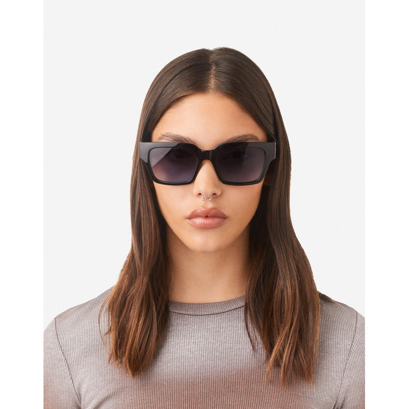 Lentes De Sol - Mate Black Blue Denim Eco