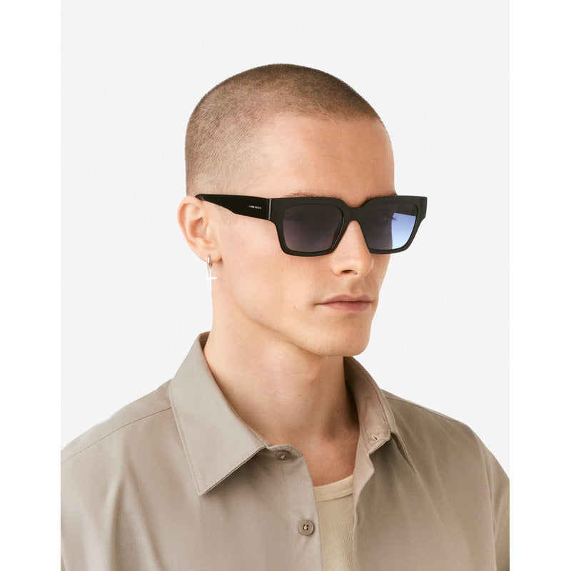 Lentes De Sol - Mate Black Blue Denim Eco