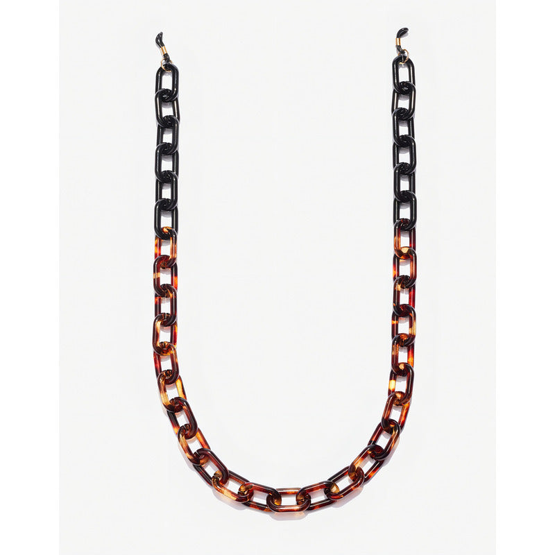 Cadena Eslabones Lentes de Sol - Carey Negro Marrón